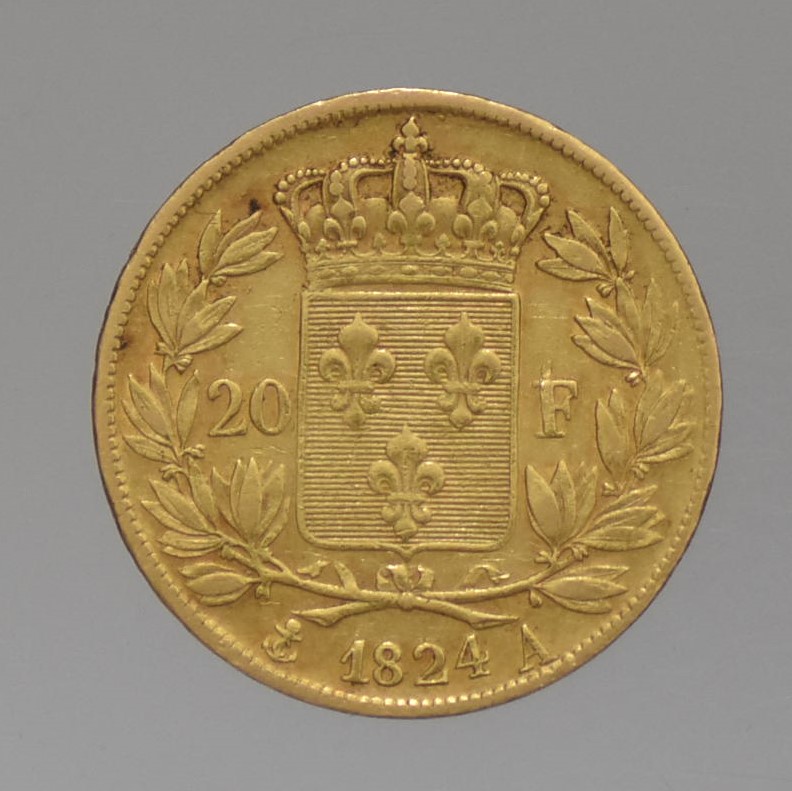 1824 Franciaország - XVIII. Lajos 20 Francs