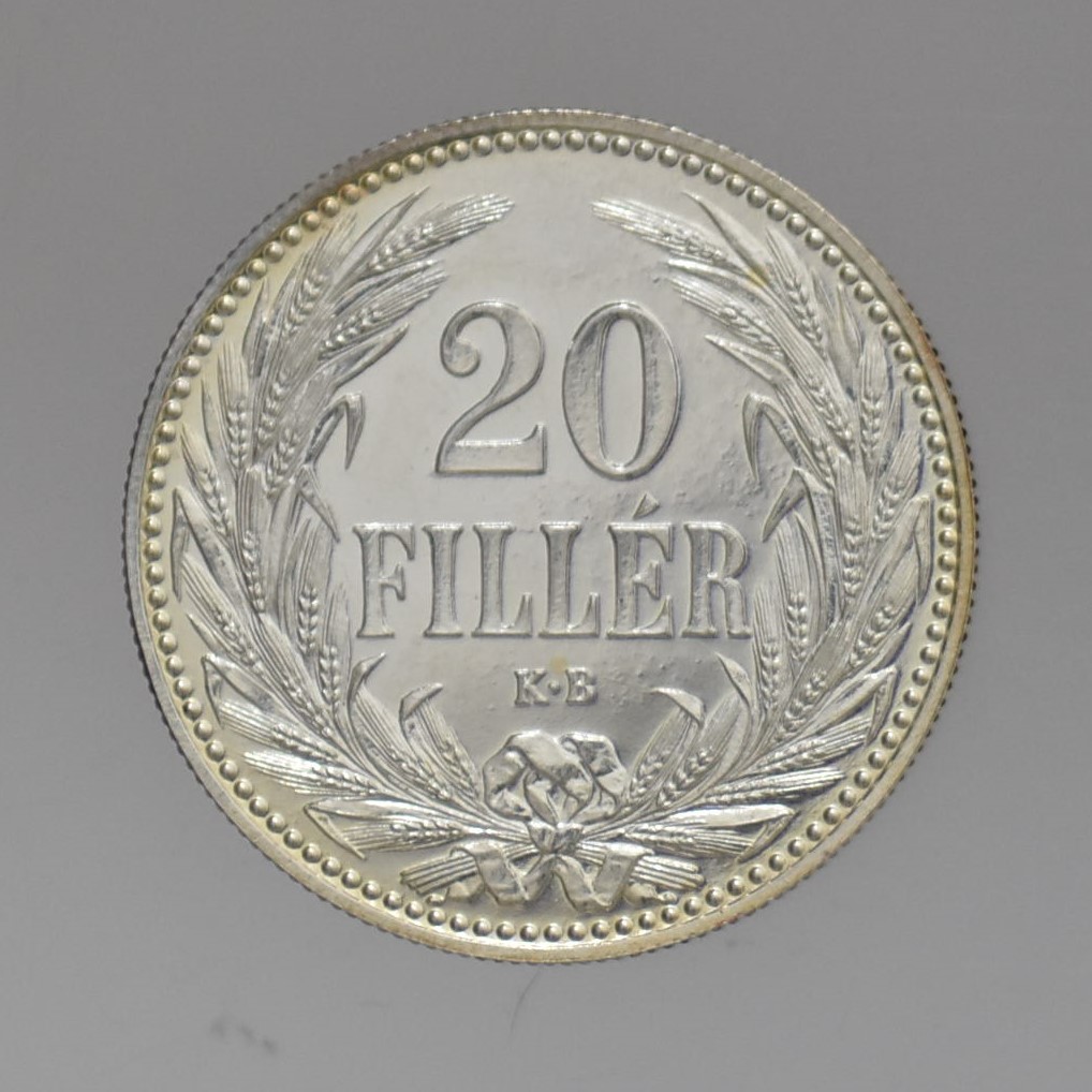 1906 20 Fillér ( UP ezüst veret )