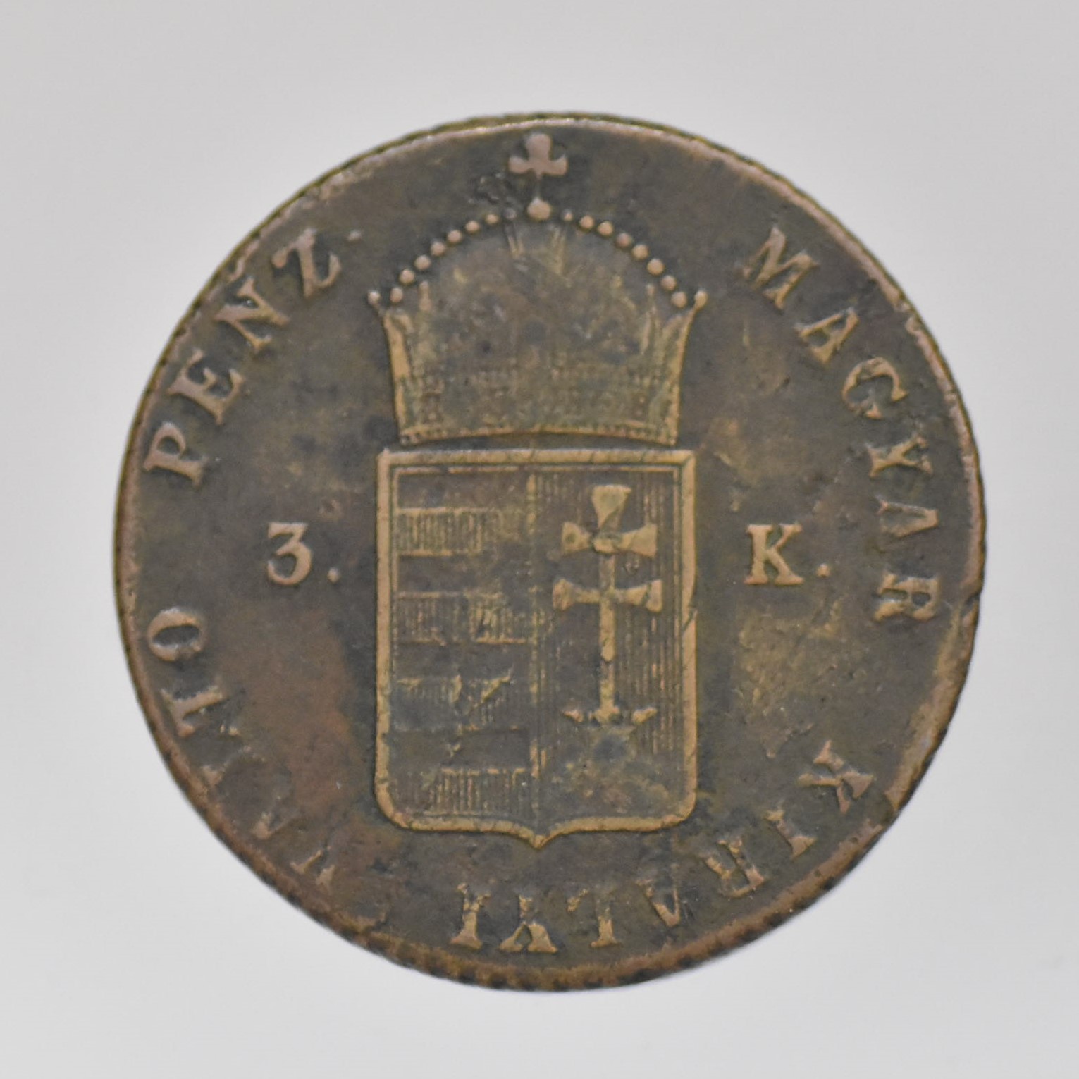 1849 NB  Szabadságharc  3 Krajcár